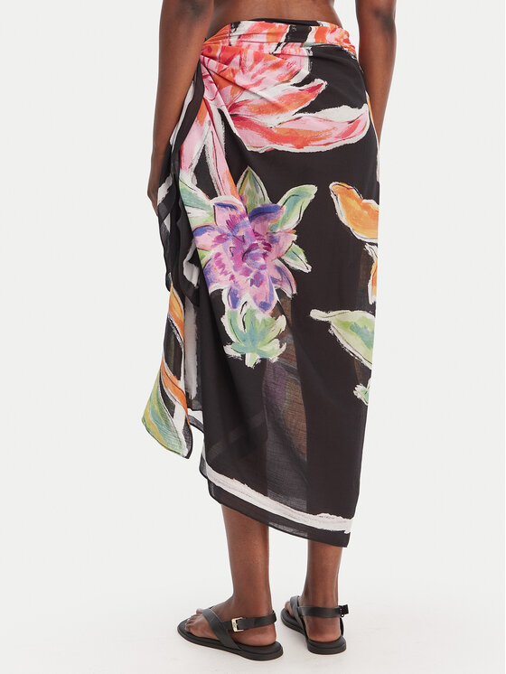 Seafolly Seafolly Pareo kendő Hothouse Flowers 55627-SG Fekete