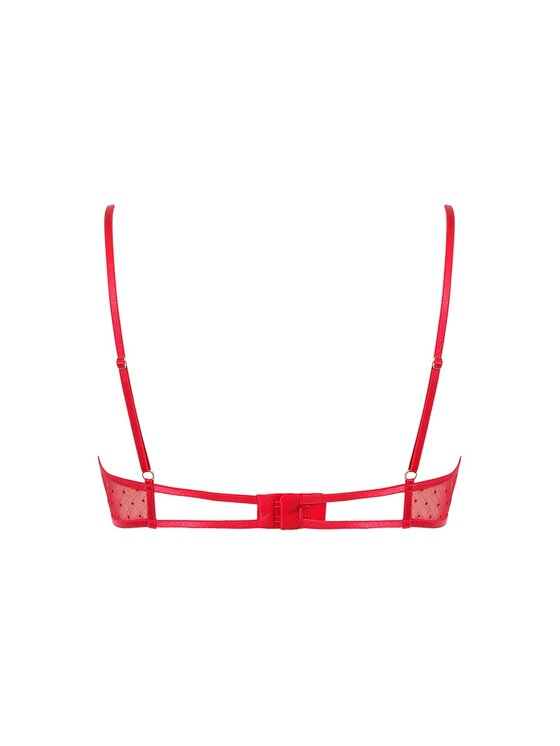 Love and Hate Love and Hate Biustonosz z fiszbiną Valentine Red Czerwony