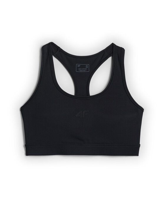 4F 4F Biustonosz sportowy BASIC+ Czarny