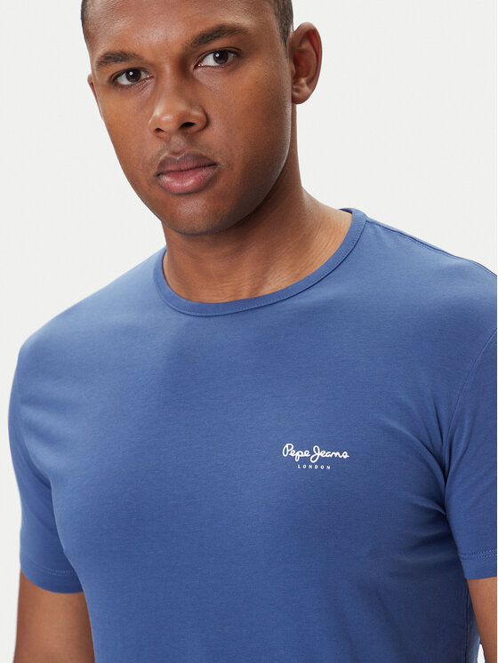 Pepe Jeans Pepe Jeans T-krekls Original Basic 3N PM5010133 Tumši zils Regular Fit