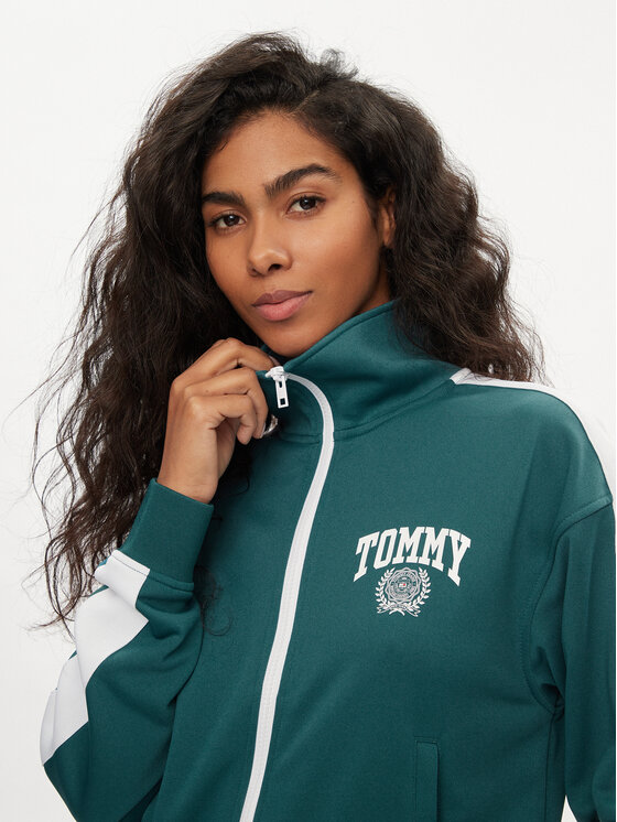 Tommy Jeans Tommy Jeans Bluza Varsity DW0DW17783 Zielony Regular Fit