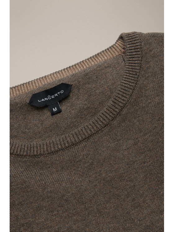 Lancerto Lancerto Sweter Simen SW073225000030 Brązowy Regular Fit