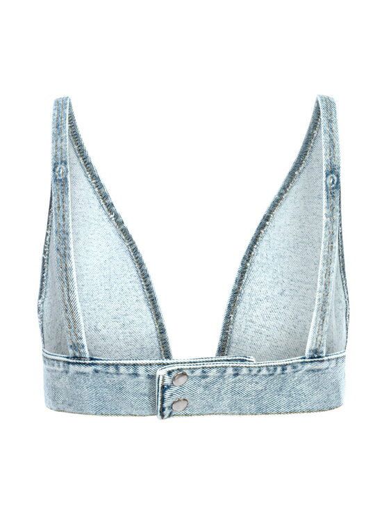 MissDenim MissDenim Top Denim Bra Niebieski Basic Fit