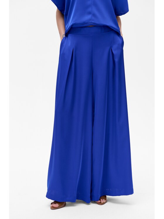 blue shadow blue shadow Spodnie damskie Cygaro Niebieski Regular Fit