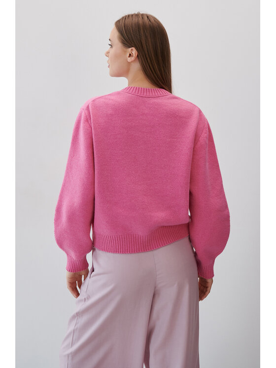 Fobya Fobya Kardigan F2059 Różowy Basic Fit