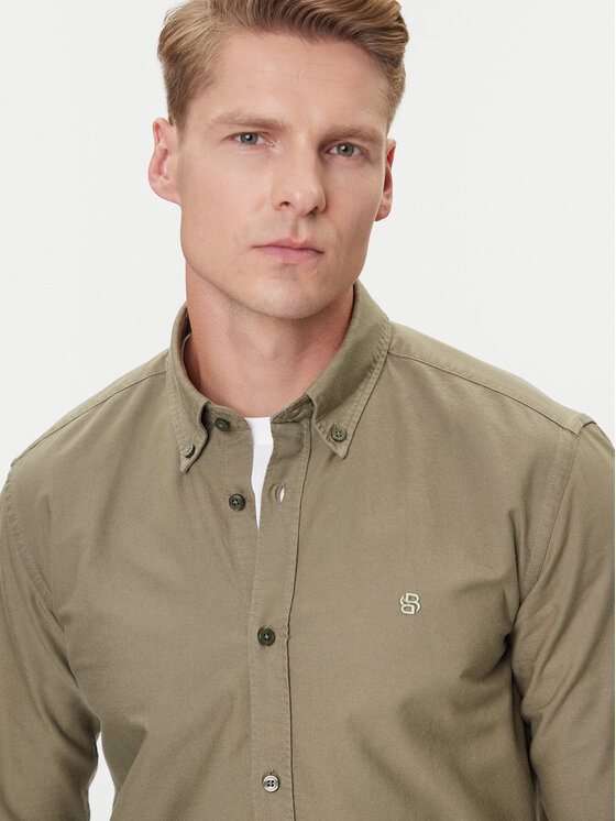 BOSS BOSS Koszula H-Roan 50544917 Zielony Slim Fit