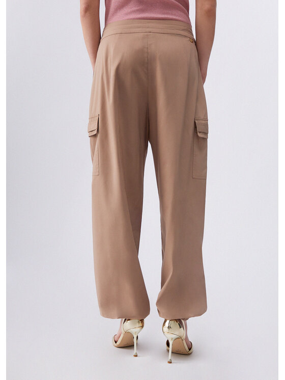 Liu Jo Liu Jo Spodnie materiałowe TA6154TS92261412 Beżowy Regular Fit