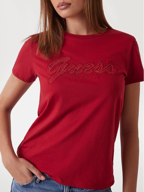 Guess Guess T-Shirt 171123 Czerwony Classic Fit