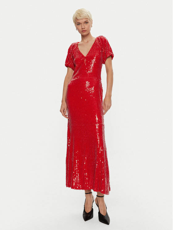 ROTATE ROTATE Coctailkleid Latti 1131513017 Rot Regular Fit