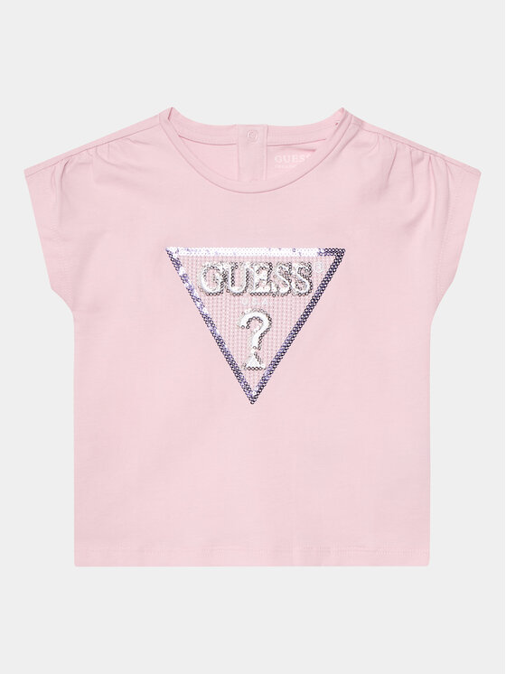 Guess T-krekls K4GI11 K6YW4 Rozā Regular Fit