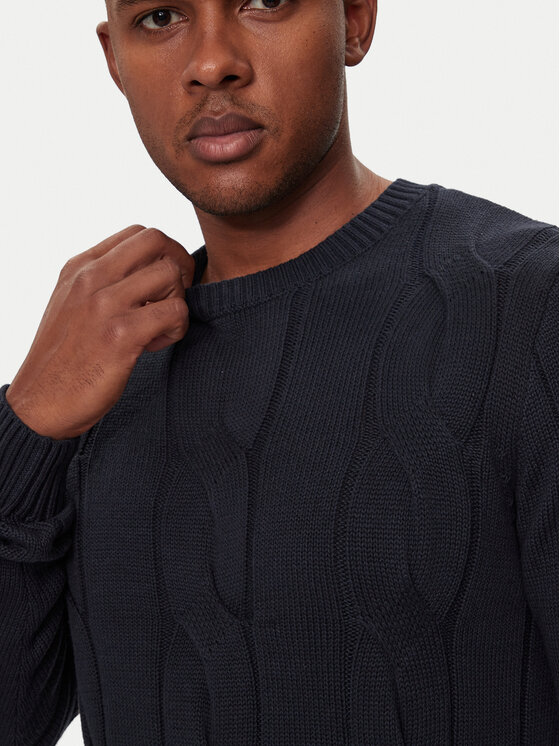 Lindbergh Lindbergh Džemper 30-805015 Tamnoplava Relaxed Fit
