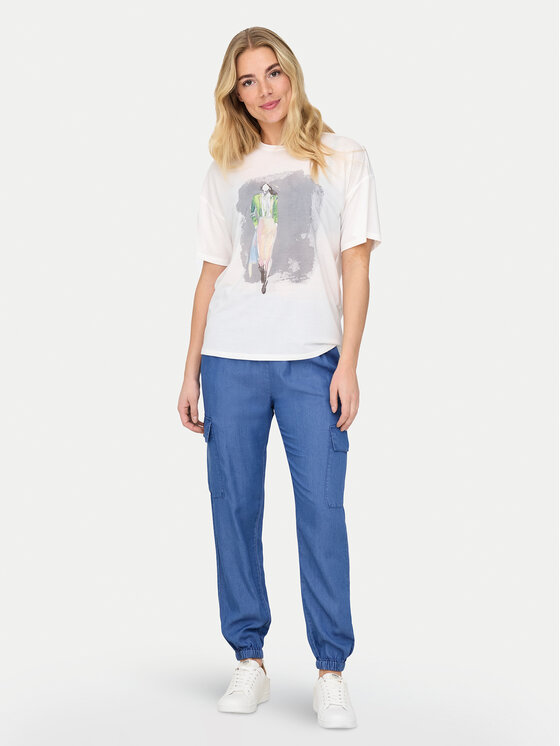 ONLY ONLY Marškinėliai Melina 15342876 Balta Regular Fit