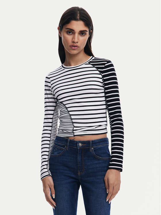 Desigual Desigual Bluză 25SWTK92 Alb Regular Fit