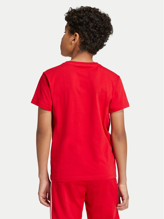 adidas adidas T-Shirt adicolor Trefoil IY7423 Czerwony Regular Fit