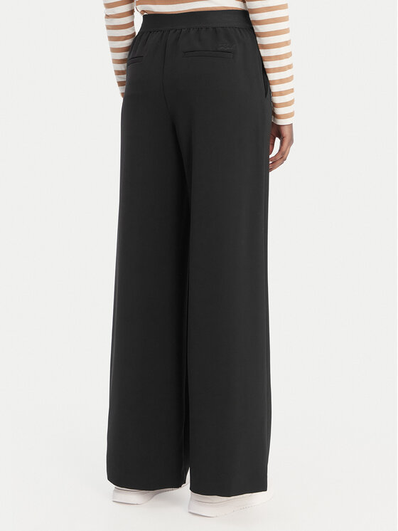 KARL LAGERFELD KARL LAGERFELD Szövet nadrág B1W10014 Fekete Relaxed Fit