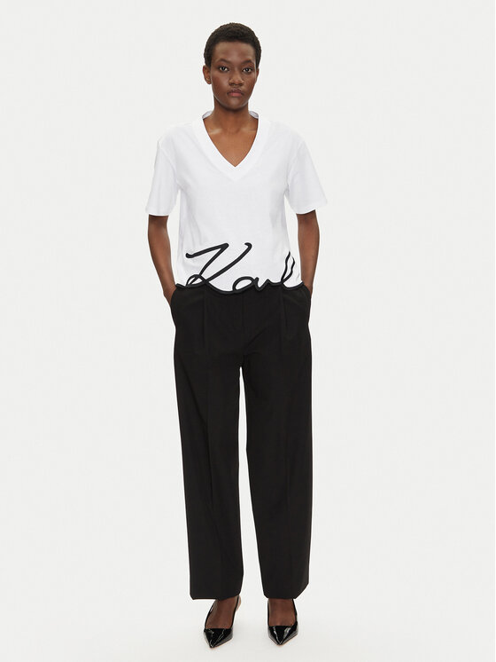 KARL LAGERFELD KARL LAGERFELD Tričko A2W17104 Biela Relaxed Fit