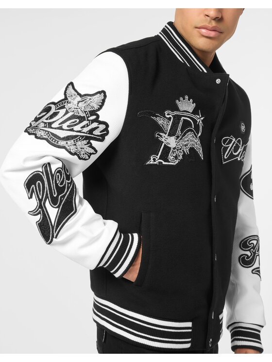 PHILIPP PLEIN PHILIPP PLEIN Kurtka bomber 26059 Czarny Regular Fit