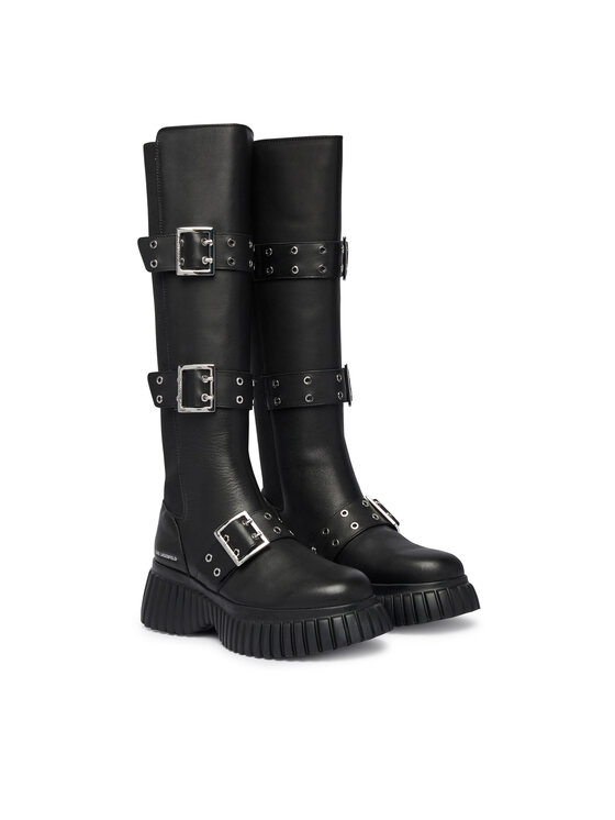 KARL LAGERFELD KARL LAGERFELD Чоботи Kreeper Wedge KL44490 Чорний