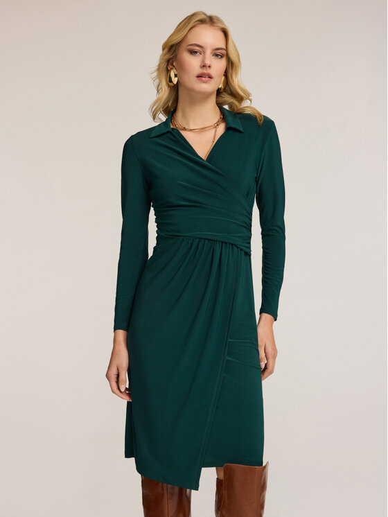 Motivi Motivi Vestito da giorno 7005W001534N025 Verde Flare Fit