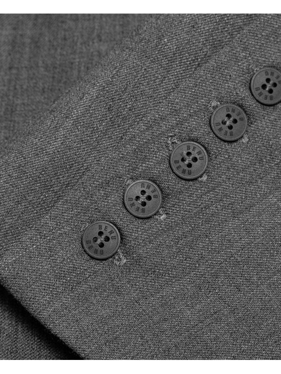 BENU BENU Marynarka Krótka Szary Slim Fit