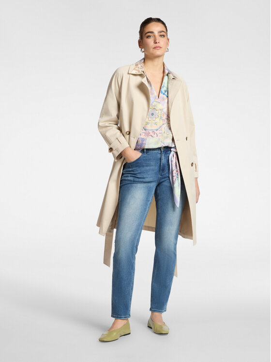 Elena Mirò Elena Mirò Płaszcz zimowy F244P000187N002 Kremowy A-Line Fit