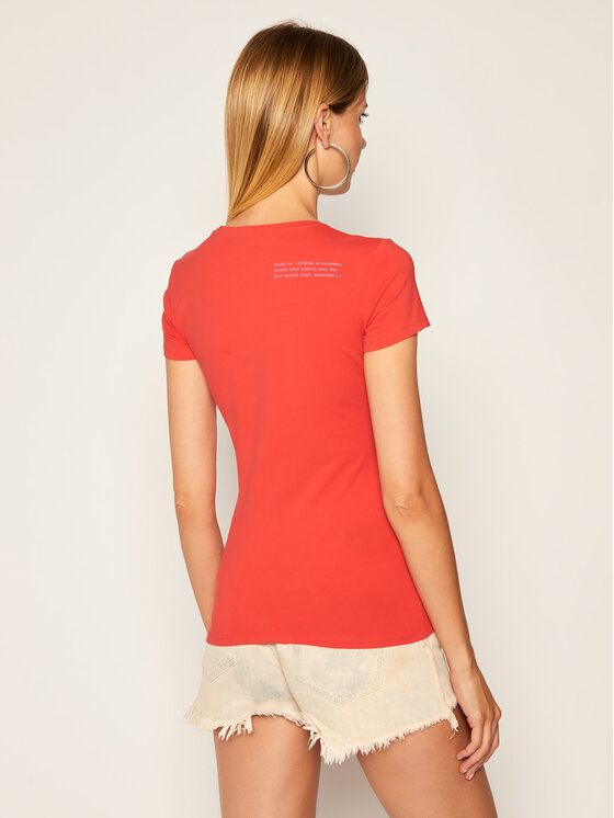 Guess Guess Tričko Kamelia W0YI87 J1300 Červená Slim Fit
