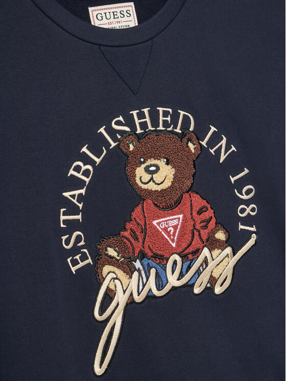 Guess Guess Pulóver H5RJ01 KAD74 Sötétkék Regular Fit