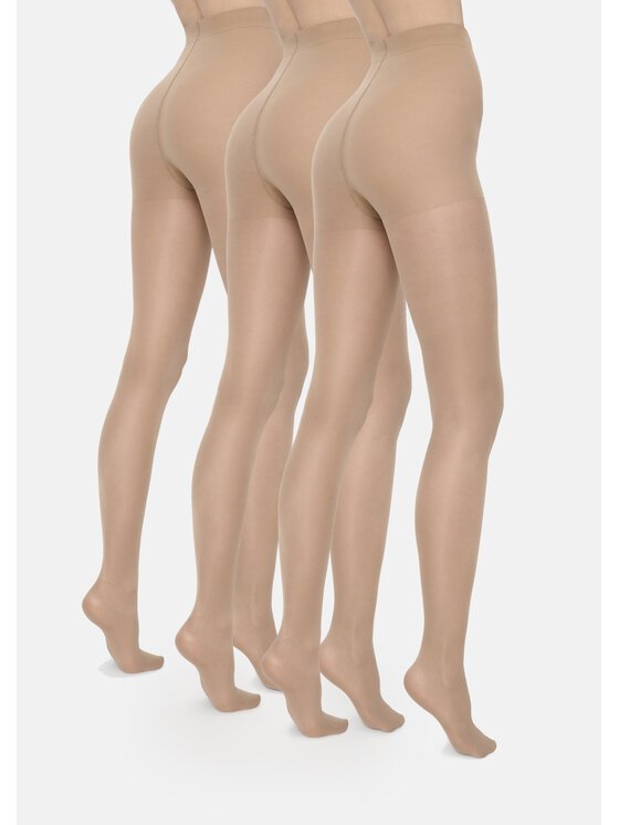 Poupée Marilyn Poupée Marilyn Rajstopy Damskie Relax 50DEN 3PACK Beżowy