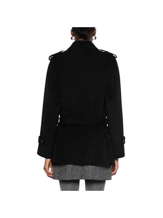 PINKO PINKO Trencz Cappotto donna torcia trench double Czarny Regular Fit