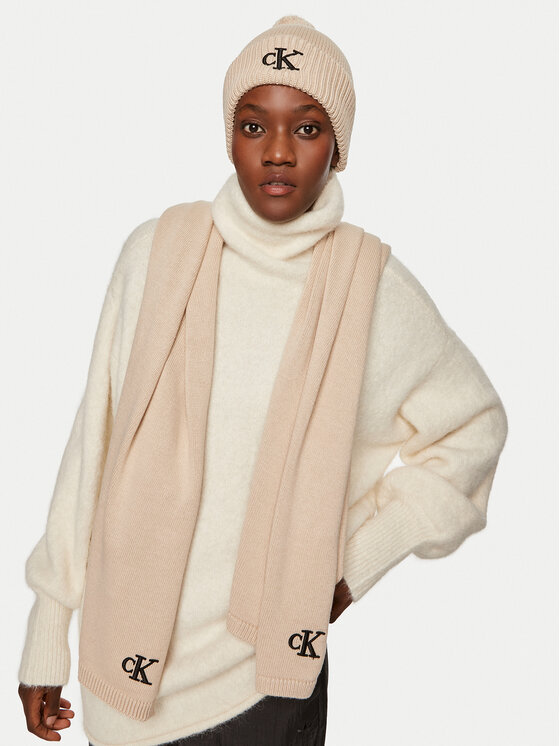 Calvin Klein Calvin Klein Шапка Seasonal K60K612653 Бежов