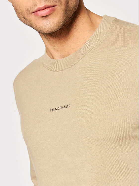 Calvin Klein Jeans Maglione J30J318232 Beige Regular Fit • Modivo.it