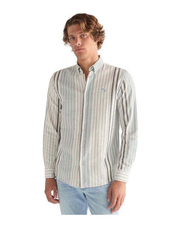 Wrangler Wrangler Koszula 112378098 Beżowy Regular Fit
