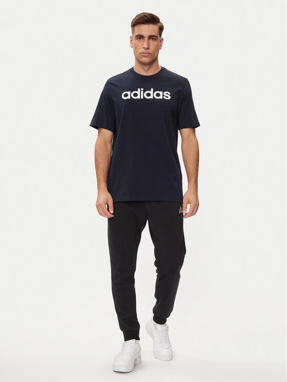 adidas adidas Póló Essentials Single Jersey Linear Embroidered Logo T-Shirt IC9275 Kék Regular Fit