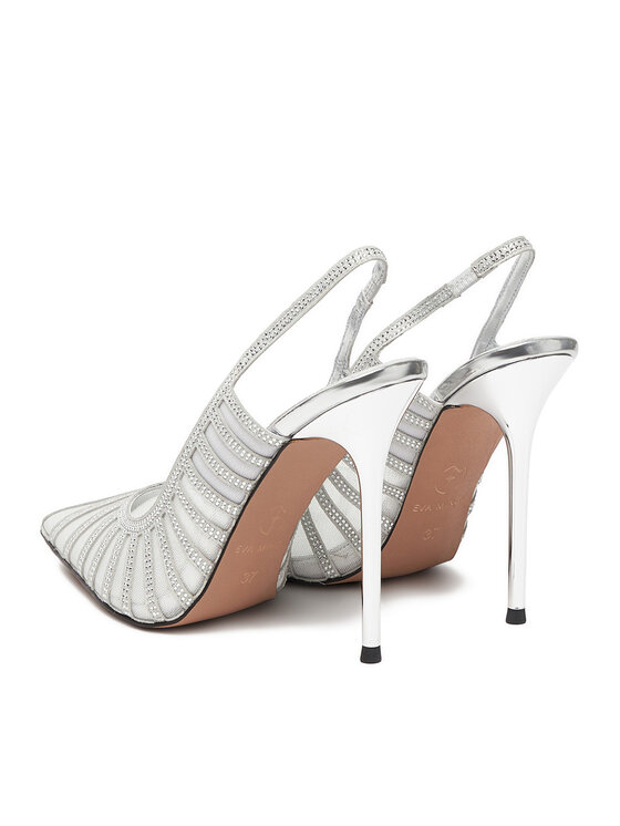 Eva Minge Eva Minge Kõrgete kontsadega EO-AVA-E373-70H-C183Y1 Hõbedane