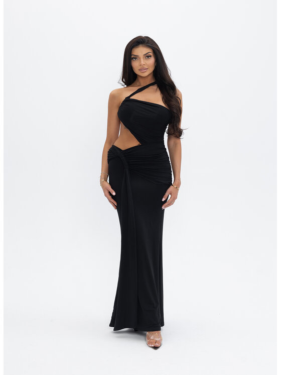 Love Saints Love Saints Sukienka dzianinowa L26LF-SU-K06 Czarny Slim Fit