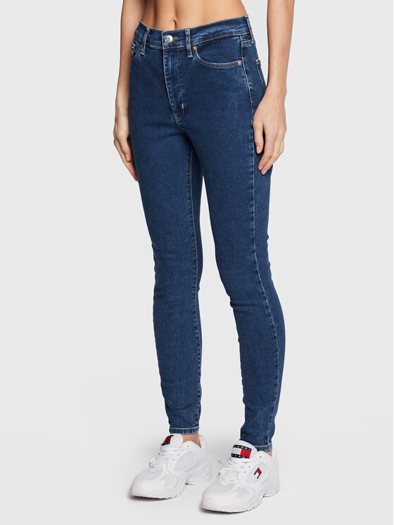 Tommy Jeans Jeans hlače Sylvia DW0DW14095 Modra Skinny Fit