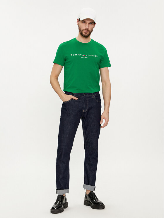 Tommy Hilfiger Tommy Hilfiger Marškinėliai Logo MW0MW11797 Žalia Regular Fit