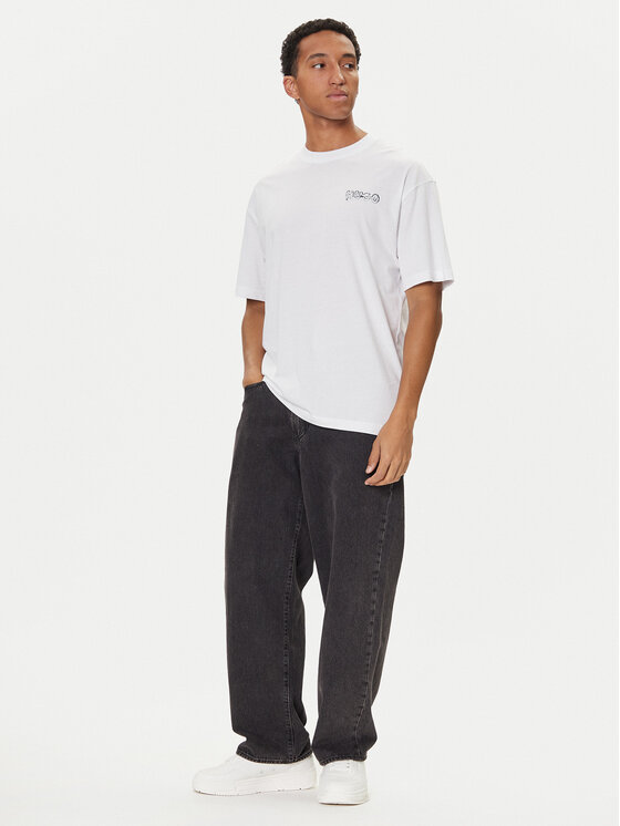 HUGO HUGO Tričko Nyrotee 50549769 Biela Loose Fit