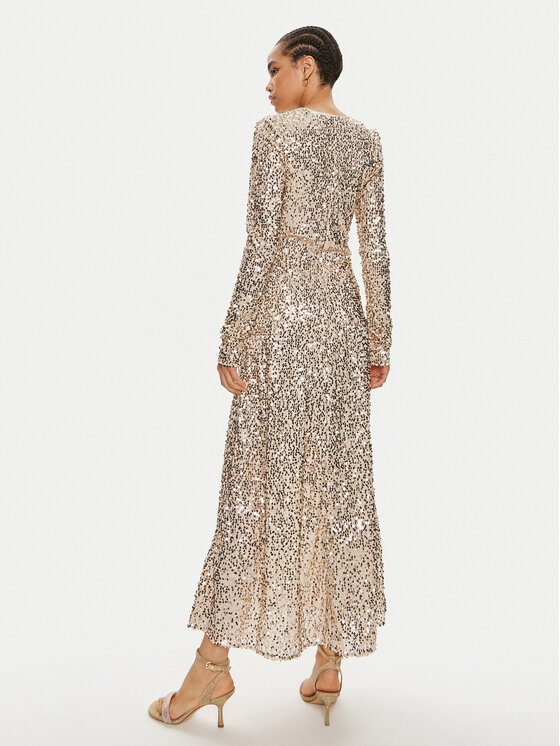 ROTATE ROTATE Abendkleid Sienna 1126261531 Goldfarben Slim Fit