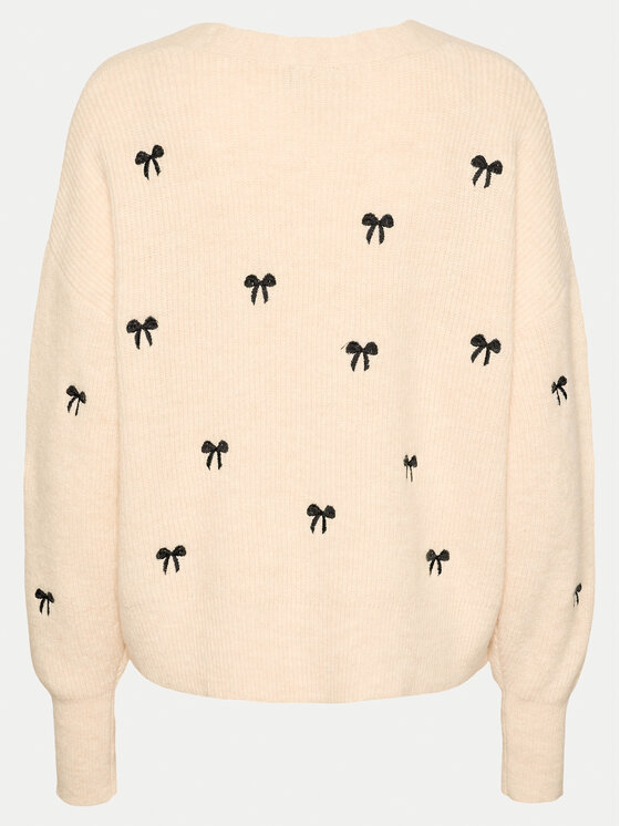 YAS YAS Kardigan Bow 26034899 Bež Regular Fit