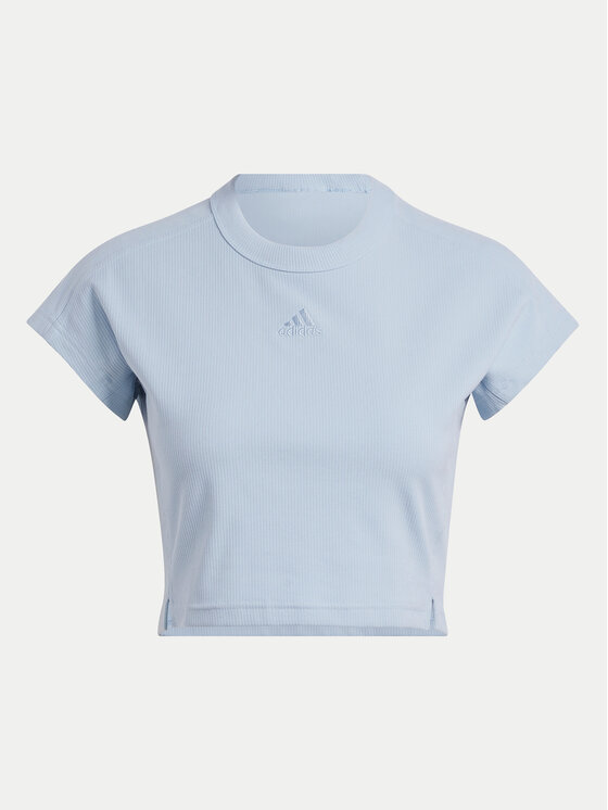 adidas adidas T-shirt Lounge IY6744 Svijetloplava Slim Fit