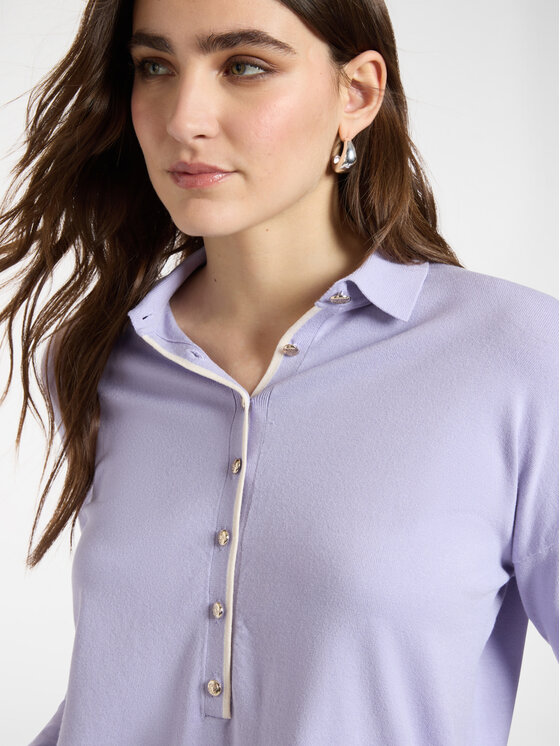Elena Mirò Elena Mirò T-Shirt M607Z000749N0A1 Fioletowy Regular Fit