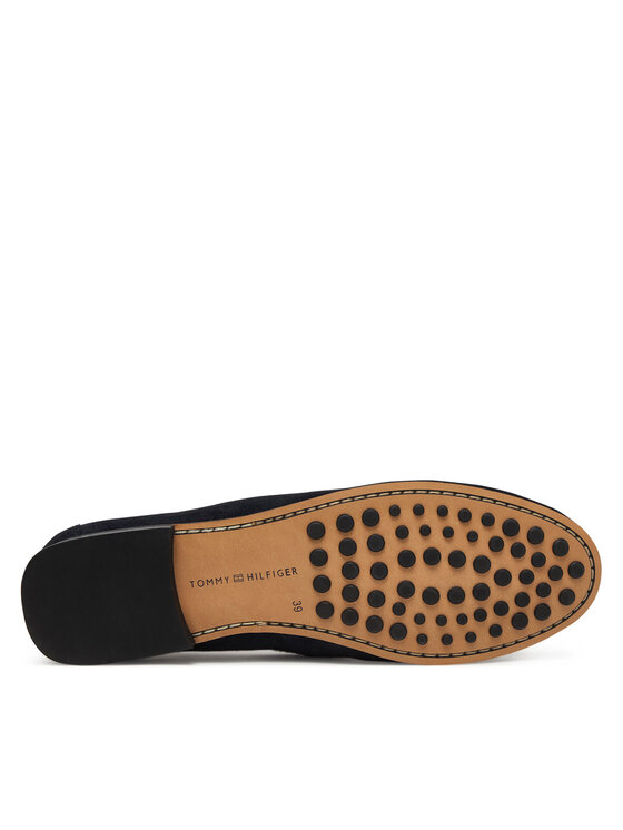 Tommy Hilfiger Tommy Hilfiger Mokasyny Th Chain Suede Loafer FW0FW09327 Granatowy