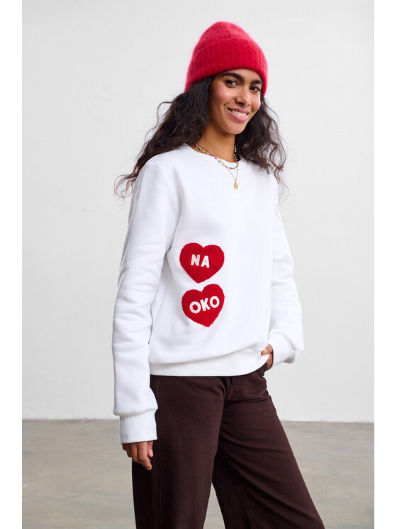 NAOKO NAOKO Bluza Fluffy Me Kremowy Reglan Fit