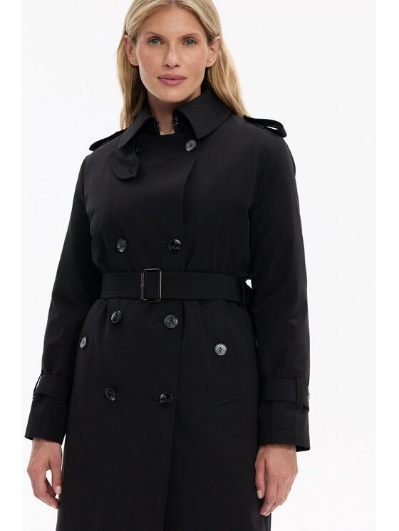 Deni Cler Milano Deni Cler Milano Płaszcz przejściowy T-DC-8071-F5-40-90-1 Czarny Regular Fit