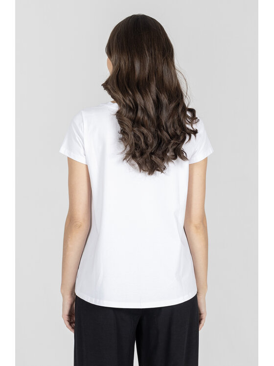 Deni Cler Milano Deni Cler Milano T-Shirt T-DC-T205-F2-10-10-1 Biały Loose Fit