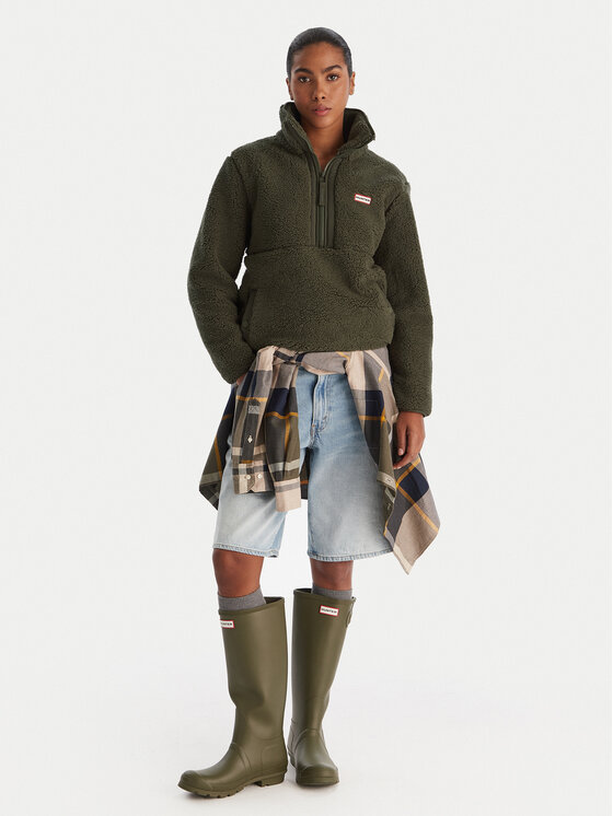 Hunter Hunter Fleecejacke Tiorga HARW0016252 Grün Regular Fit