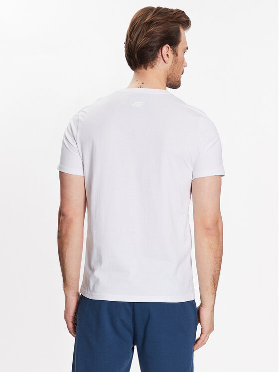4F 4F T-Shirt 4FSS23TTSHM363 Biały Regular Fit