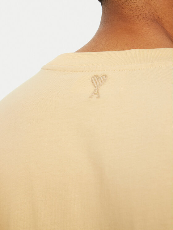 AMI Paris AMI Paris Tričko UTS024.726 Écru Regular Fit