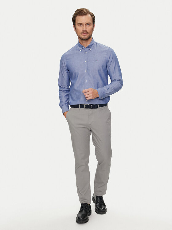 Tommy Hilfiger Tommy Hilfiger Čino bikses Denton MW0MW25964 Pelēks Straight Fit